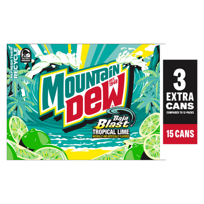 Mountain Dew Baja Blast 15pk 12oz Can