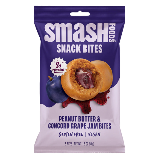 Smash Foods Peanut Butter & Concord Grape Jam Snack Bites, 1.8oz