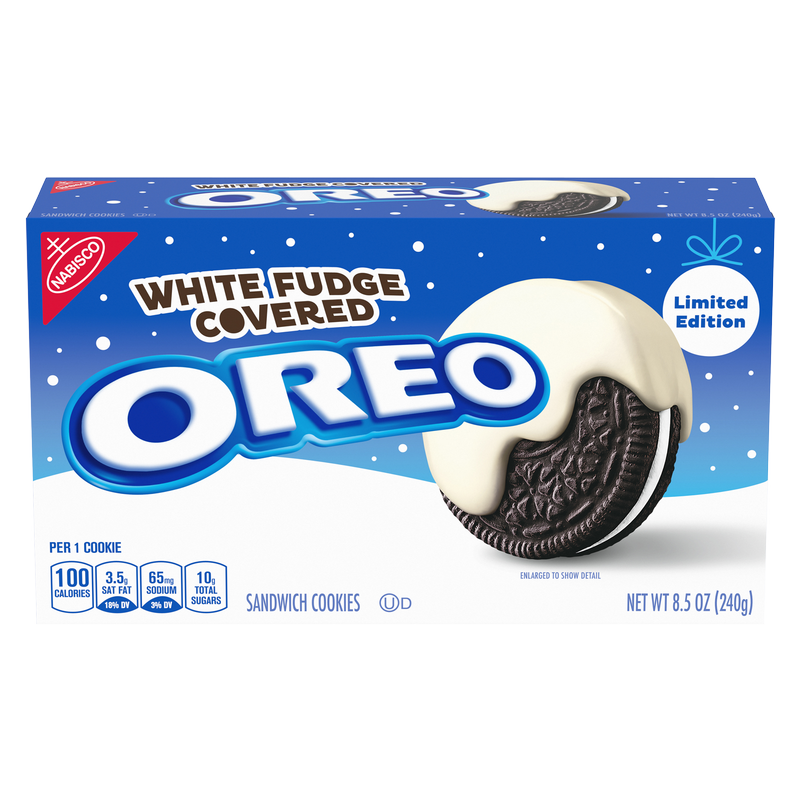 Oreo White Fudge Covered Sandwich Cookies 8.5oz