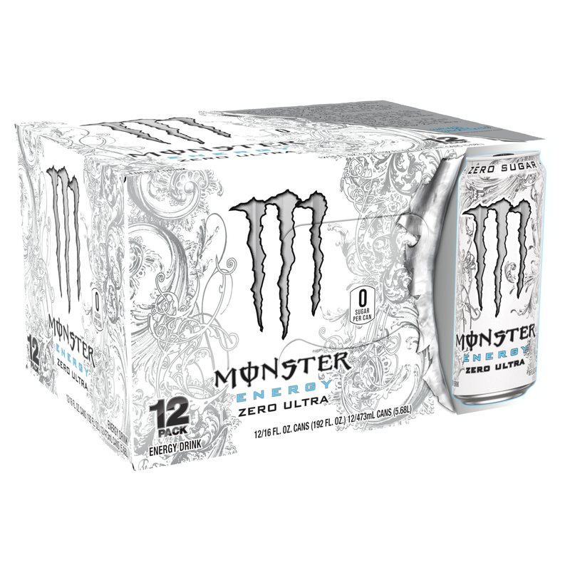 Monster Energy Zero Ultra 12pk 16oz Can - XL