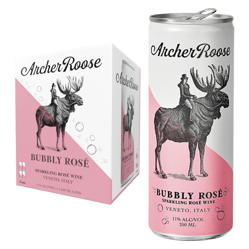 Archer Roose Wines Bubbly Rose 4pk 250ml Cans