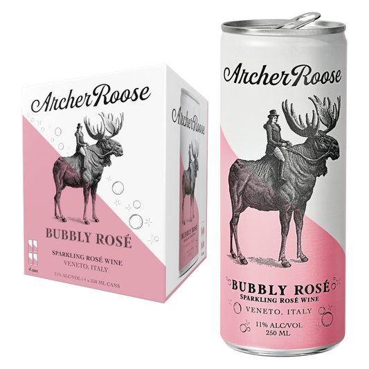 Archer Roose Wines Bubbly Rose 4pk 250ml Cans