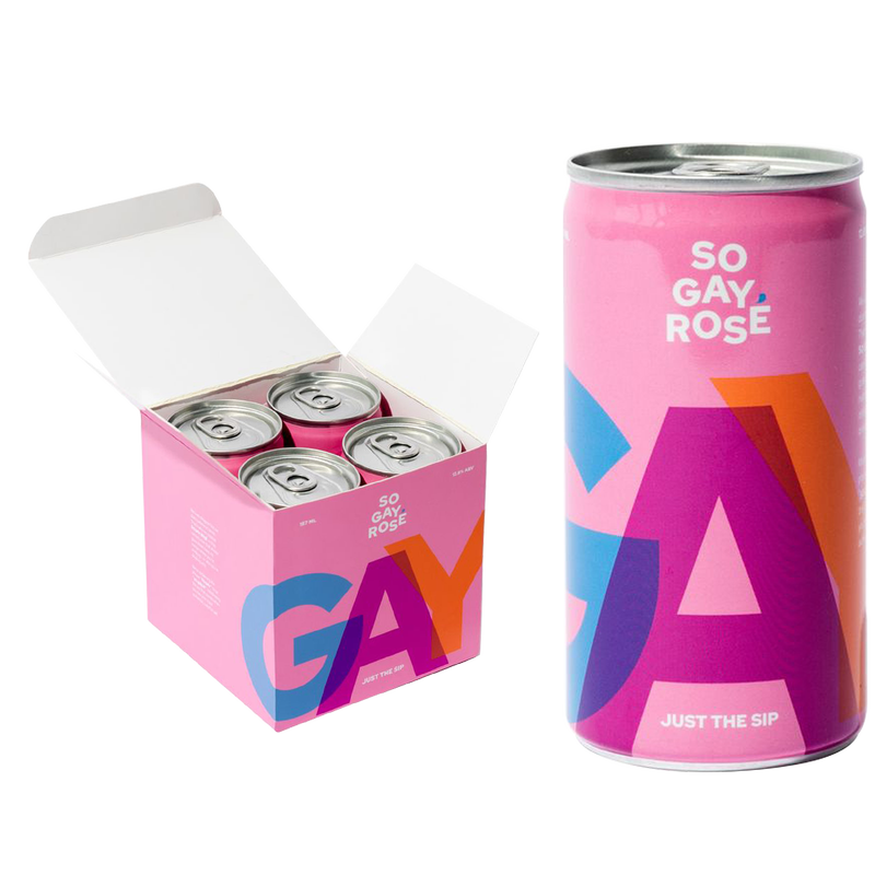 So Gay Rosé Sparkling Rosé 4pk 187 ml Can
