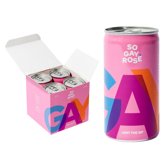 So Gay Rosé Sparkling Rosé 4pk 187 ml Can
