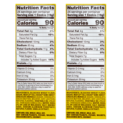 Nestle Toll House Chocolate Chip Cookie Ready to Bake Dough 24ct 16.5oz - 2 Pack Bundle