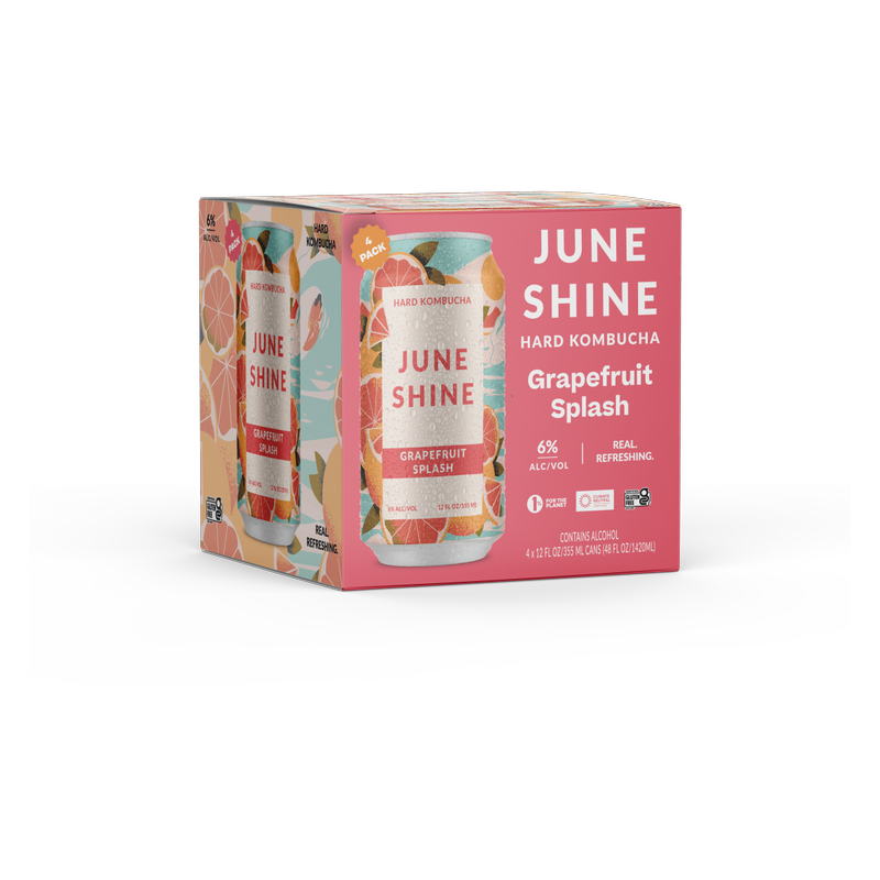 JuneShine Hard Kombucha Grapefruit Splash (4PKC 12 OZ)