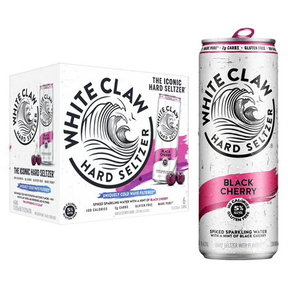 White Claw Seltzer Black Cherry 6pk 12oz Can 5.0% ABV