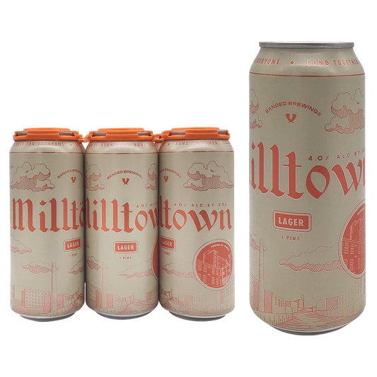 Banded Brewing Milltown Lager 6Pk 16Oz Can 4% Abv