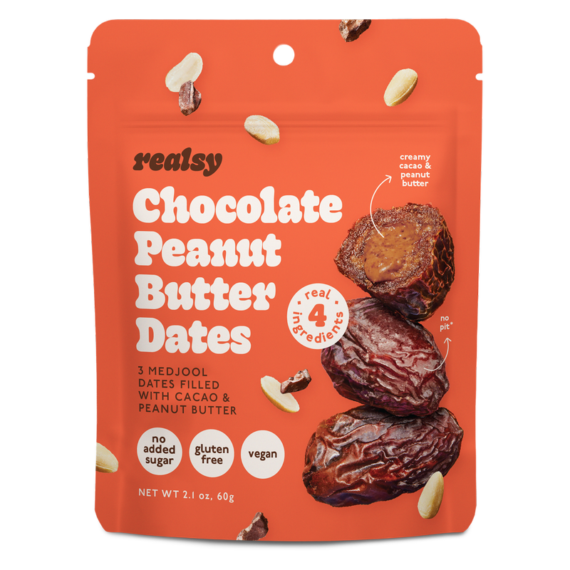 realsy Chocolate Peanut Butter Filled Dates, 2.1 oz