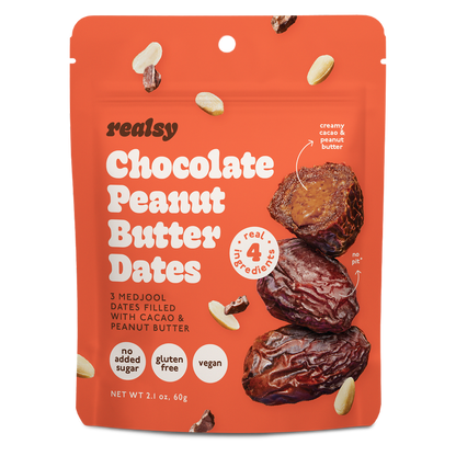 realsy Chocolate Peanut Butter Filled Dates, 2.1 oz