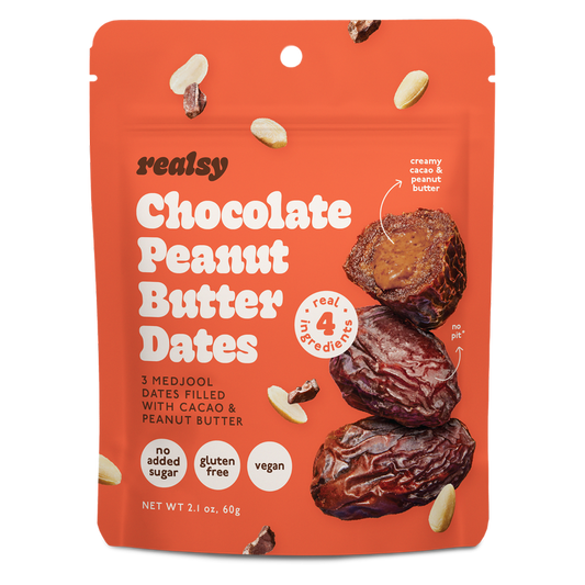 realsy Chocolate Peanut Butter Filled Dates, 2.1 oz