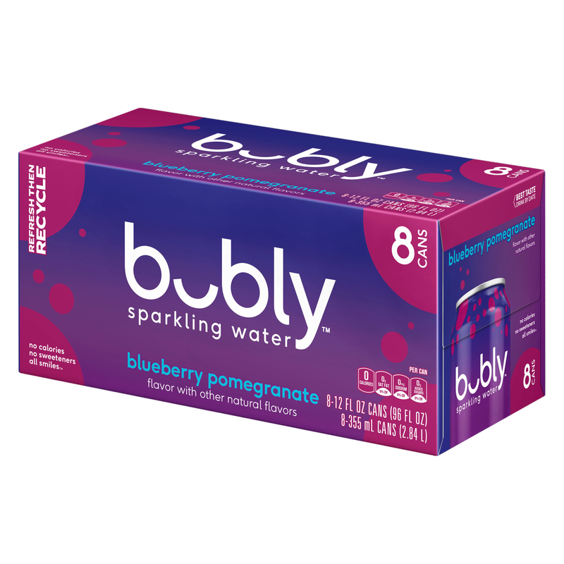 Bubly Blueberry Pomegranate 8pk 12oz Can