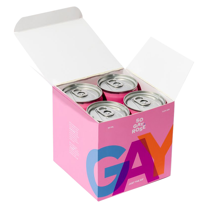 So Gay Rosé Sparkling Rosé 4pk 187 ml Can