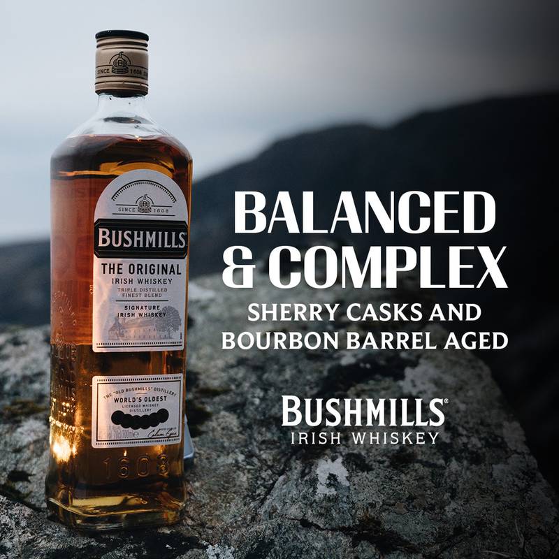 Bushmills Original with Black Bush 50 ml with Red Bush 50 ml Irish Whiskey 750ml (80 Proof)