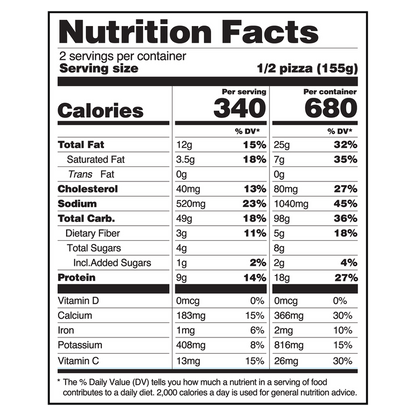 CAULIPOWER Margherita Stone-fired Cauliflower Crust Pizza 11.5in 10.9oz