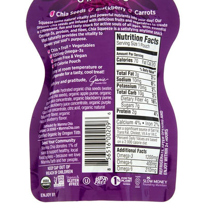 Mamma Chia Blackberry Bliss Squeeze Pouch 3.5oz