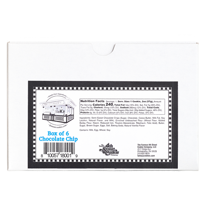 Famous 4th Street Cookie Company Chocolate Chip Cookies 6pk