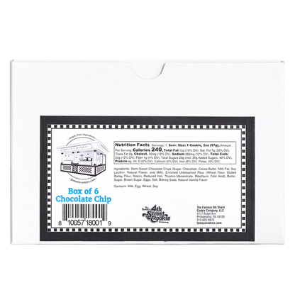 Famous 4th Street Cookie Company Chocolate Chip Cookies 6pk
