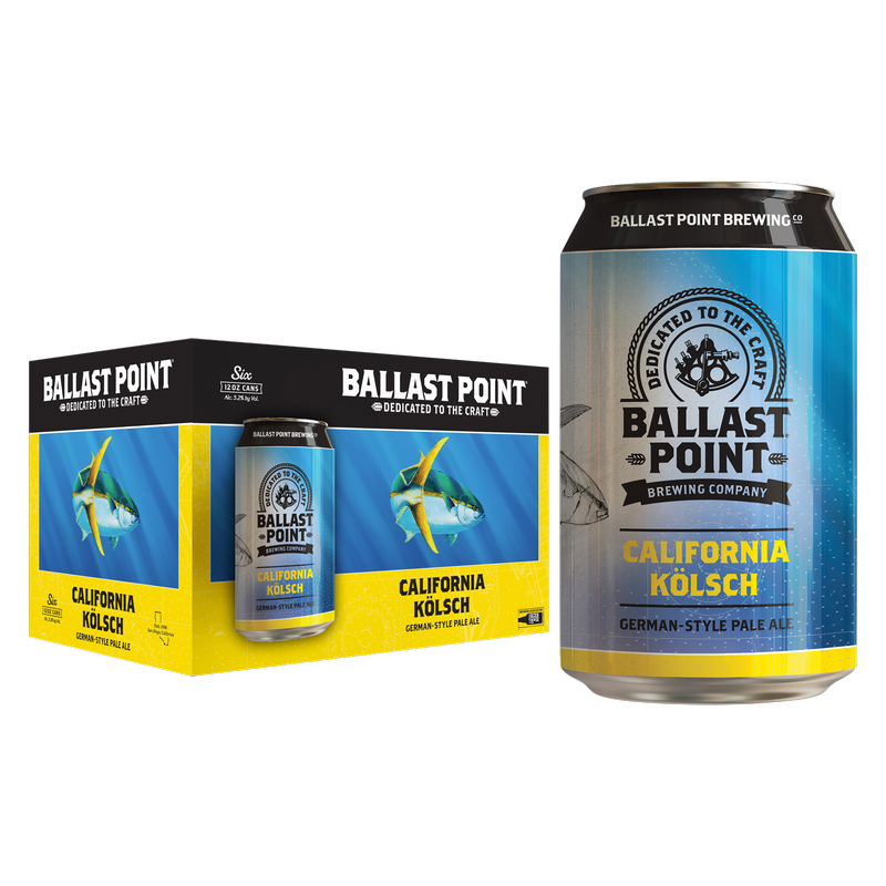 Ballast Point California Kolsch Pale Ale 6pk 12oz Can 5.2% ABV