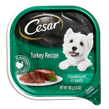6 Ct Cesar Cuisine Turkey Wet Dog Food 3.5oz