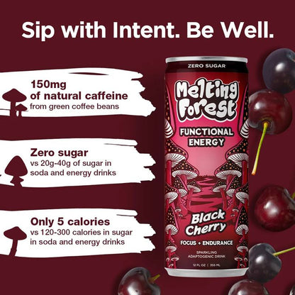 Melting Forest Black Cherry Mushroom Energy 12oz Can