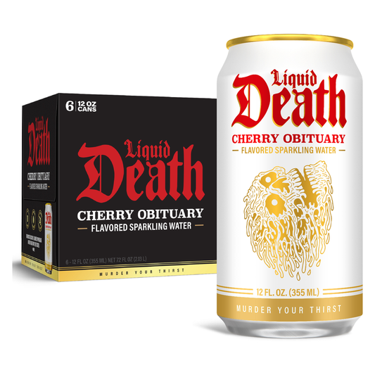 Liquid Death Cherry Obituary Sparkling Water 6pk 12oz Can