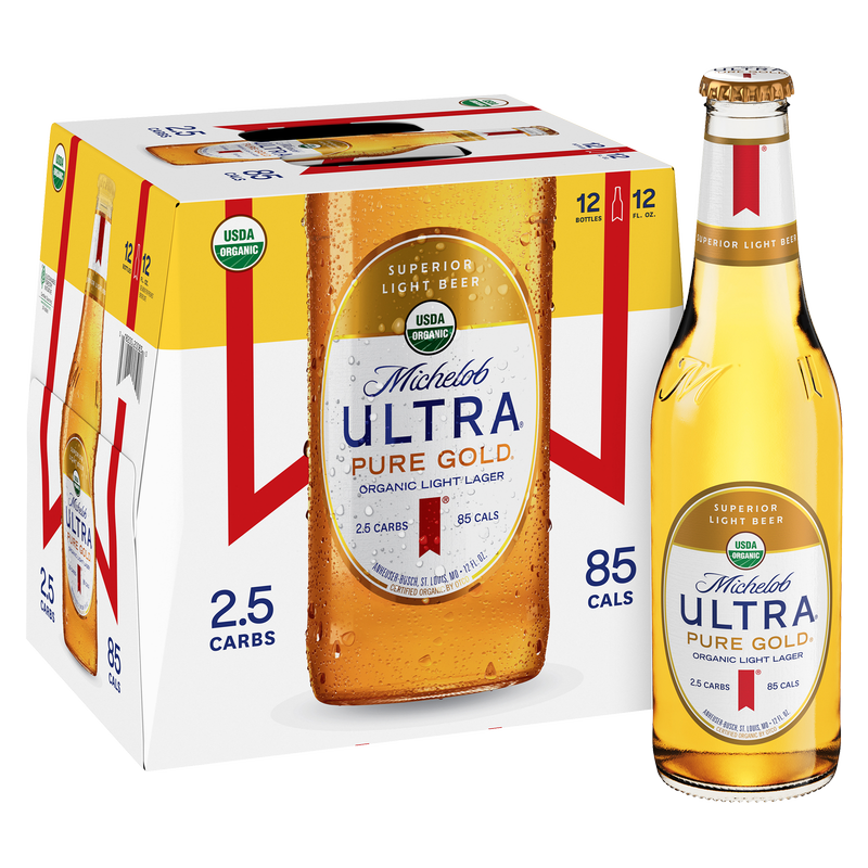 Michelob Ultra Pure Gold 12pk 12oz Btl 3.8% ABV
