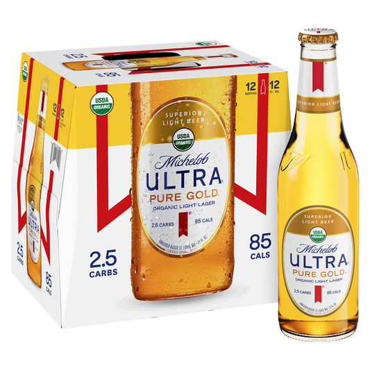 Michelob Ultra Pure Gold 12pk 12oz Btl 3.8% ABV