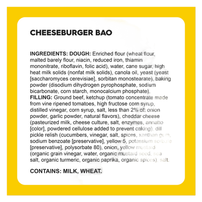 Wow Bao Cheeseburger Bao, 4 Pack