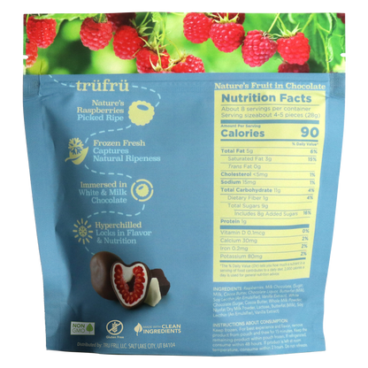 Tru Fru Natures Raspberries Hyper Chilled in White & Milk Chocolate