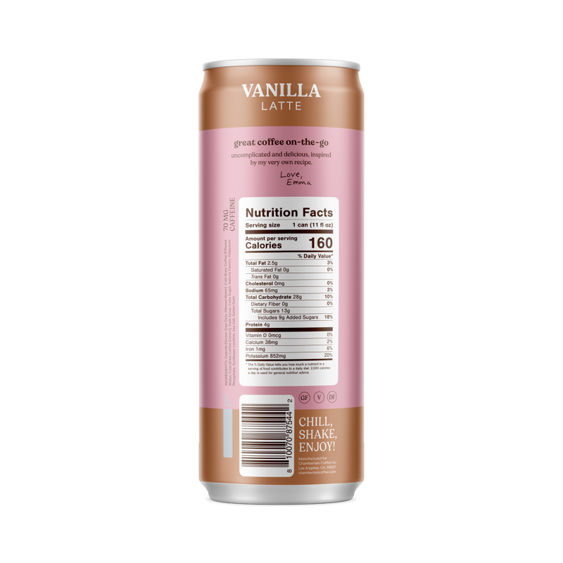 Chamberlain Oatmilk Vanilla Latte 11oz Can