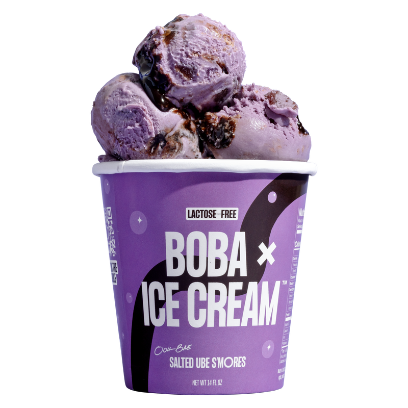 Boba x Ice Cream Salted Ube S'mores Pint