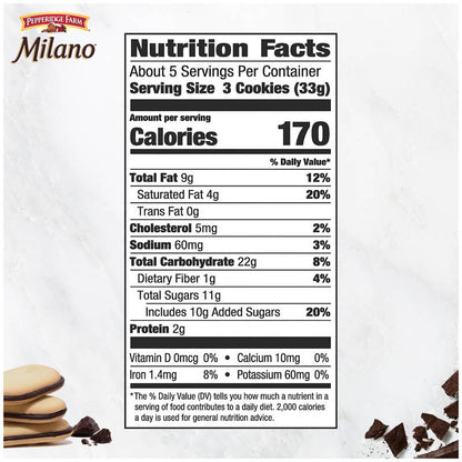 Milano Milk Chocolate Cookies 6oz