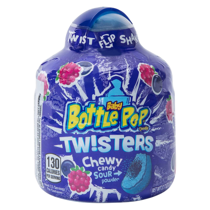 Baby Bottle Pop, Twisters, Assorted Fruity Flavors, Chewy Candy, 2.7 oz