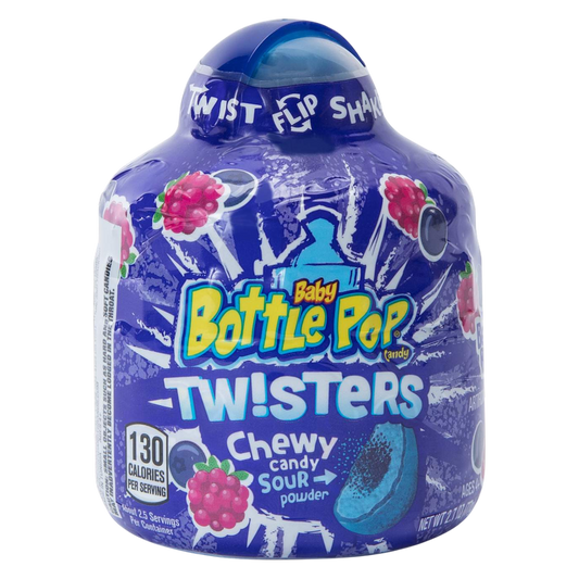 Baby Bottle Pop, Twisters, Assorted Fruity Flavors, Chewy Candy, 2.7 oz