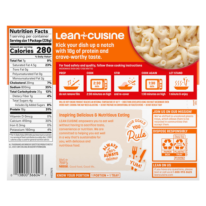 Lean Cuisine Frozen Vermont White Cheddar Mac & Cheese Meal 8oz