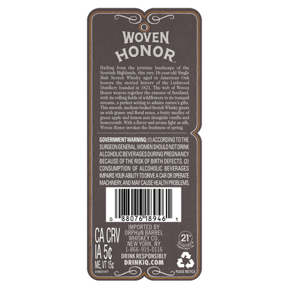 Orphan Barrel Woven Honor 18 Year 750ml Bottle