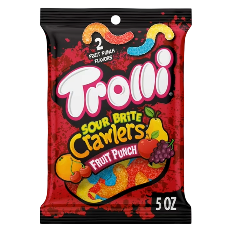 Trolli Sour Brite Crawlers Fruit Punch, 5 oz