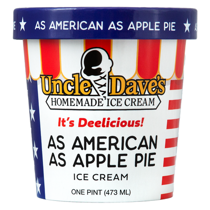 Uncle Dave's "As American As Apple Pie" Ice Cream Pint