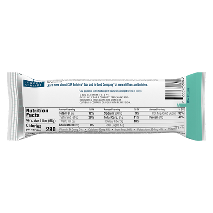 CLIF Builders Chocolate Mint Flavor Protein Bar 2.4oz