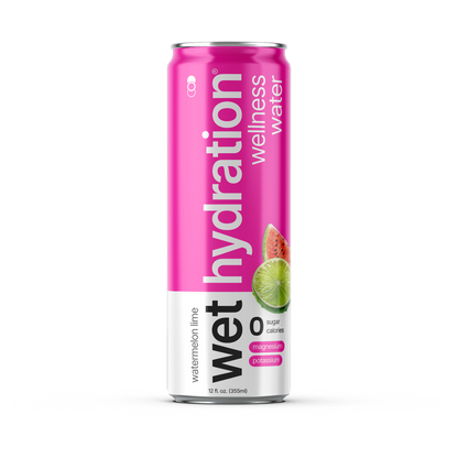 Wet Hydration Watermelon Lime Water 12oz Can