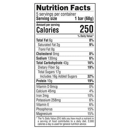 CLIF BAR  Chocolate Chip Energy Bars, 2.4 oz (5 Pack)