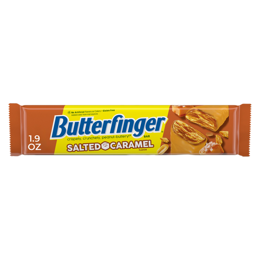 Butterfinger Salted Caramel Flavor, Peanut Buttery Candy Bars with Salted Caramel Flavor, Gluten Free, 1.9 oz