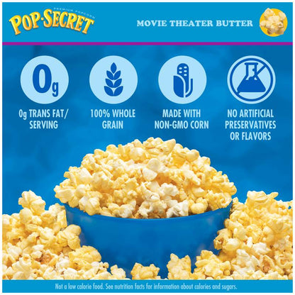 Pop Secret Movie Theater Butter Popcorn 3ct