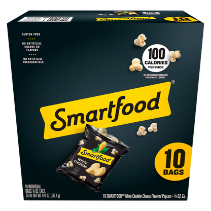 Smartfood Popcorn White Cheddar Flavored 10ct