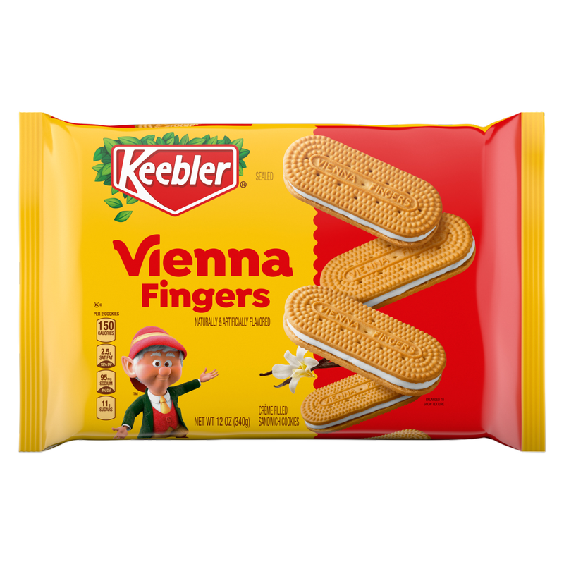 Keebler Vienna Fingers, Crème Filled Sandwich Cookies, Family Size, 14.4 oz