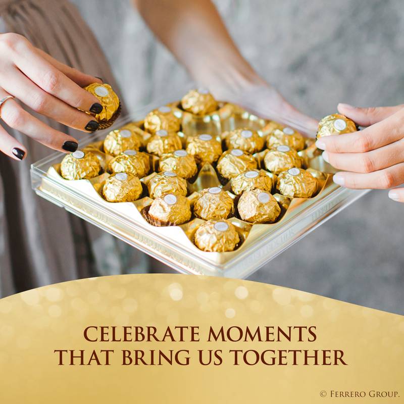 Ferrero Rocher Premium Gourmet Milk Chocolate Hazelnut, Individually Wrapped Candy for Gifting, 3 Count, 1.3 oz