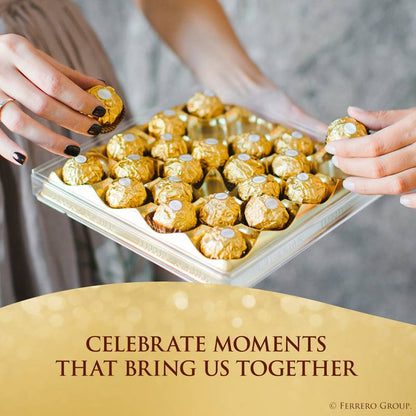 Ferrero Rocher Premium Gourmet Milk Chocolate Hazelnut, Individually Wrapped Candy for Gifting, 3 Count, 1.3 oz