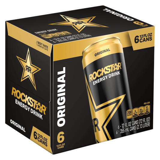 Rockstar Original Energy Drink 6pk 12oz Can