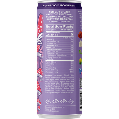 Melting Forest Strawberry Lavender Mushroom D-Stress 12oz Can